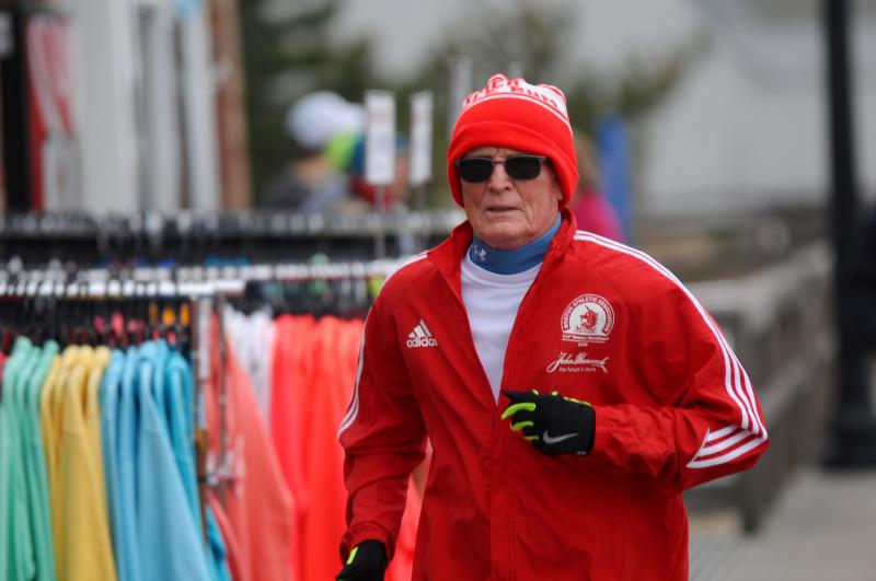 Runners dedicate a new year of running to the late legend Doug White, a Delaware Sports Hall of Fame immortal. He’s shown here running the Hair of the Dog 5K in January 2016. DAVE FREDERICK PHOTOS